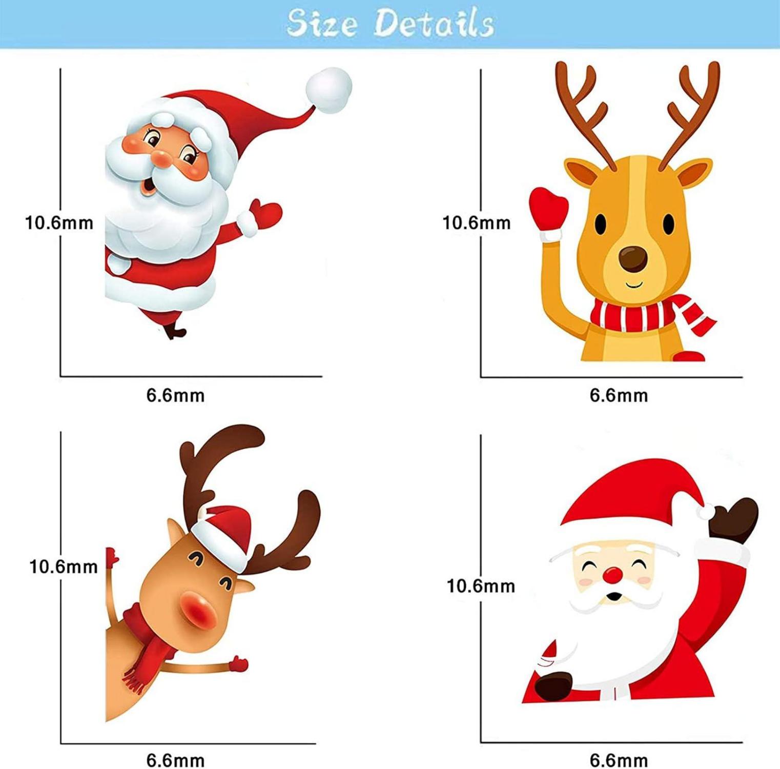 MSQ Weihnachtsdekoration Fensterbilder PVC Schneeflocken Vitrinen Glasfronten #2