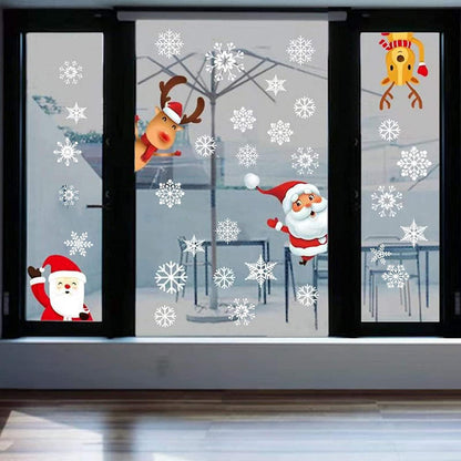 Weihnachtsdeko Fenster Schneeflocken Aufkleber 4 Blätter PVC Weihnachten