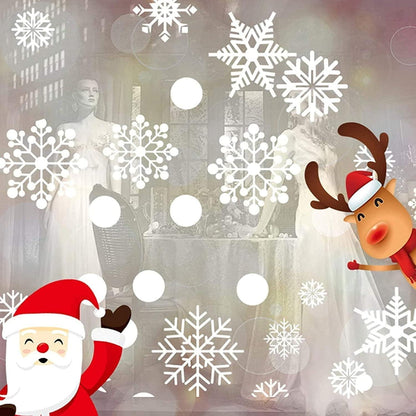 MSQ Weihnachtsdekoration Fensterbilder PVC Schneeflocken Vitrinen Glasfronten #2