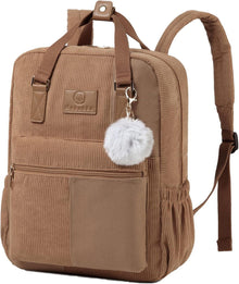 Rucksack Cord Daypack Anti-Theft Tasche Casual SchultascheUsageIdBrown