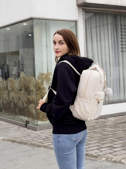 Makukke Cord-Rucksack Damen&Herren Anti-Theft Tasche Beige