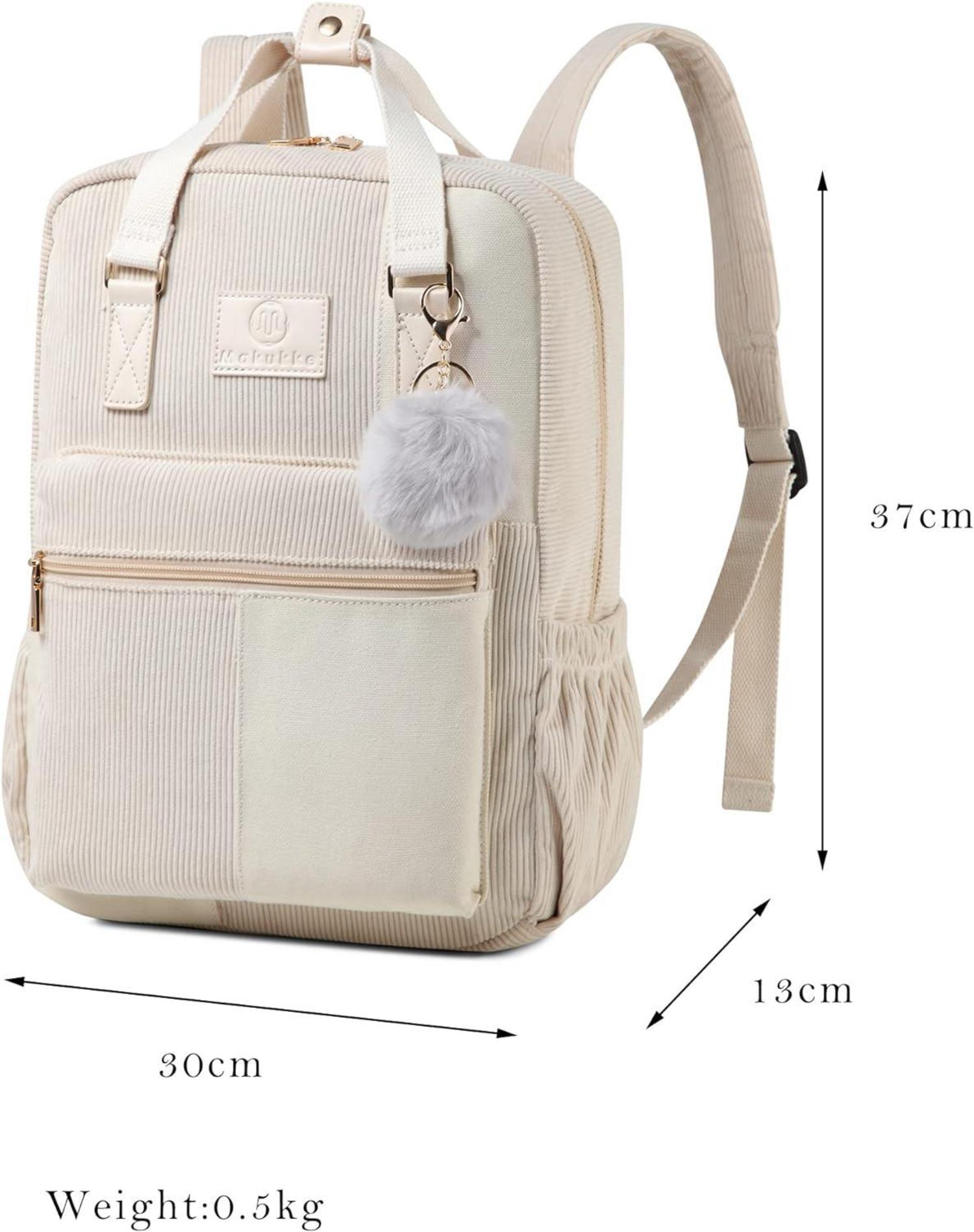 Cord Rucksack Damen Herren Daypack Anti-Theft Tasche Grau
