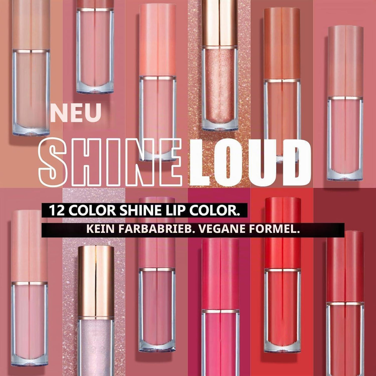 12er Lippenstift-Set – Matte & Glänzende Farben