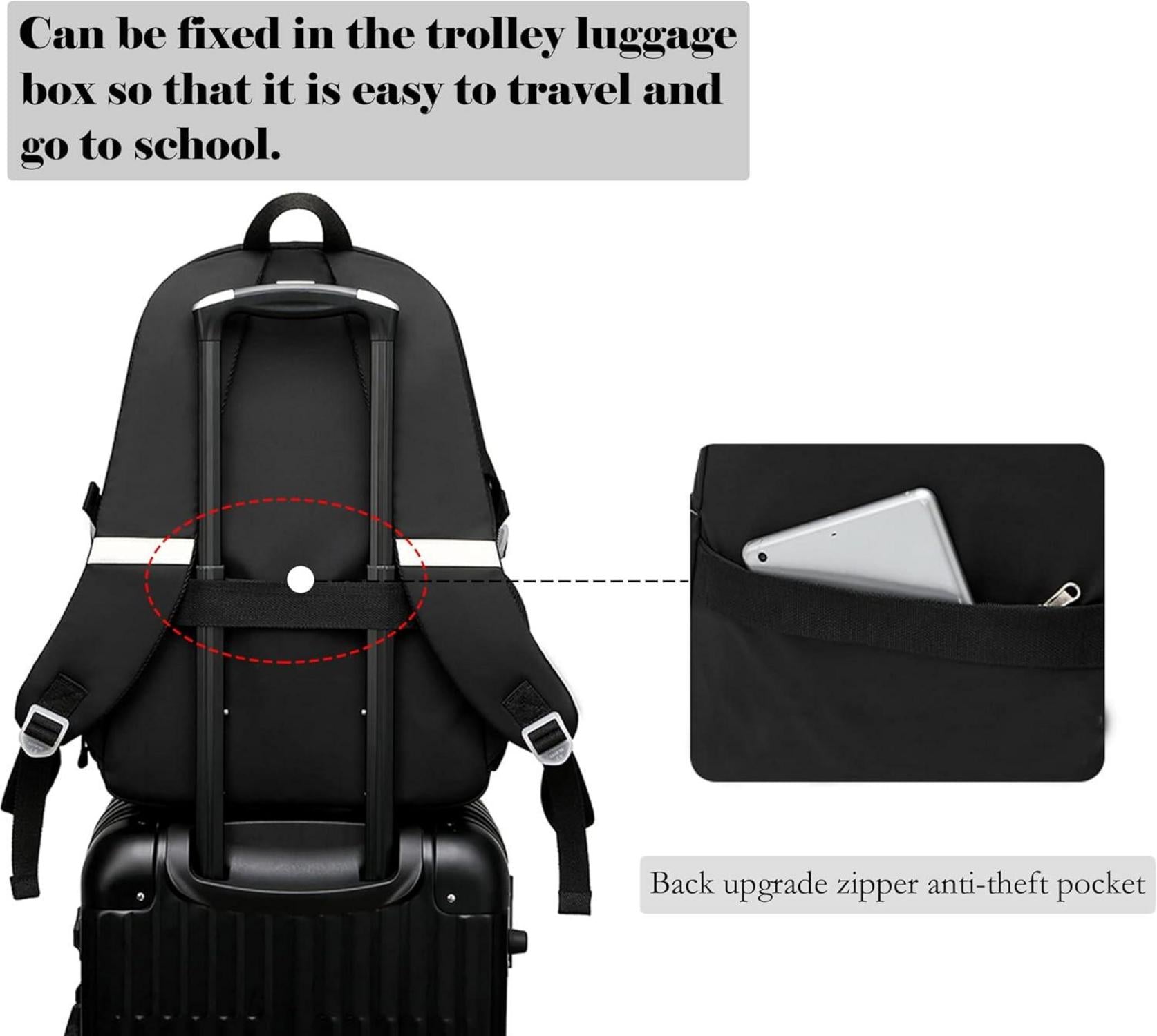 Modischer Anime Rucksack Damen - Schulrucksack Mädchen Teenager