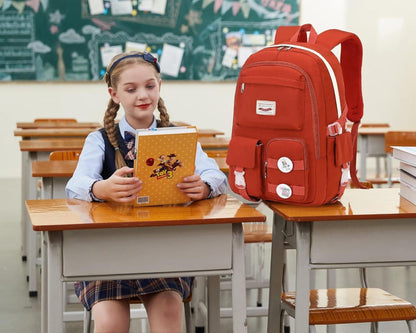 Makukke Damen Schulrucksack Anime Bookbag Anti-Theft Daypack