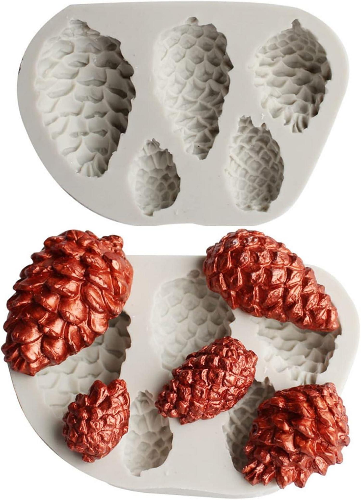 Silikonformen Tannenzapfen Fondant Schokoladenform 3D Mousse