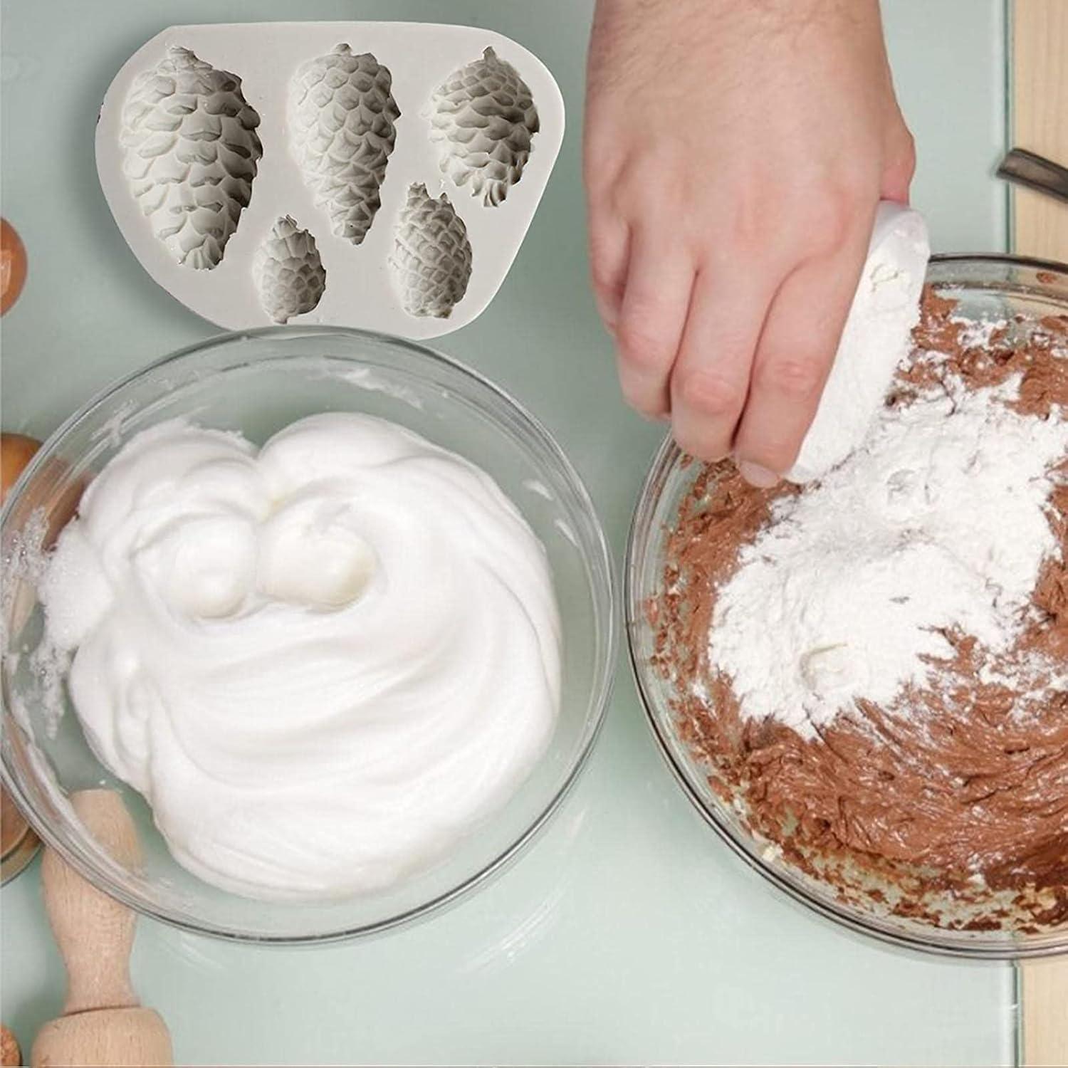 2er Set Silikonform Tannenzapfen 3D Mousse Schokoladen Kuchen Backen