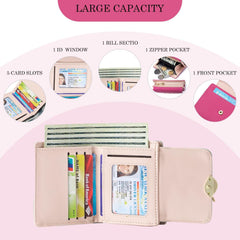 RFID Damen Geldbörse PU Leder Brieftasche mit vielen Fächern