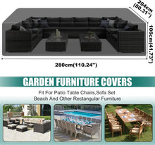 Gartenmöbel Abdeckung Wasserdicht 280x204x106cm