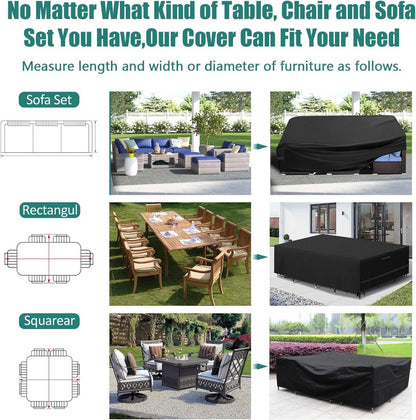 Gartenmöbel Abdeckung Schutzhülle 280x204x106cm Wasserdicht UV-beständig