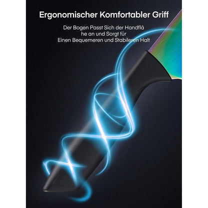 Messerblock 16 TLG Messer Set Regenbogen Titanbeschichtung