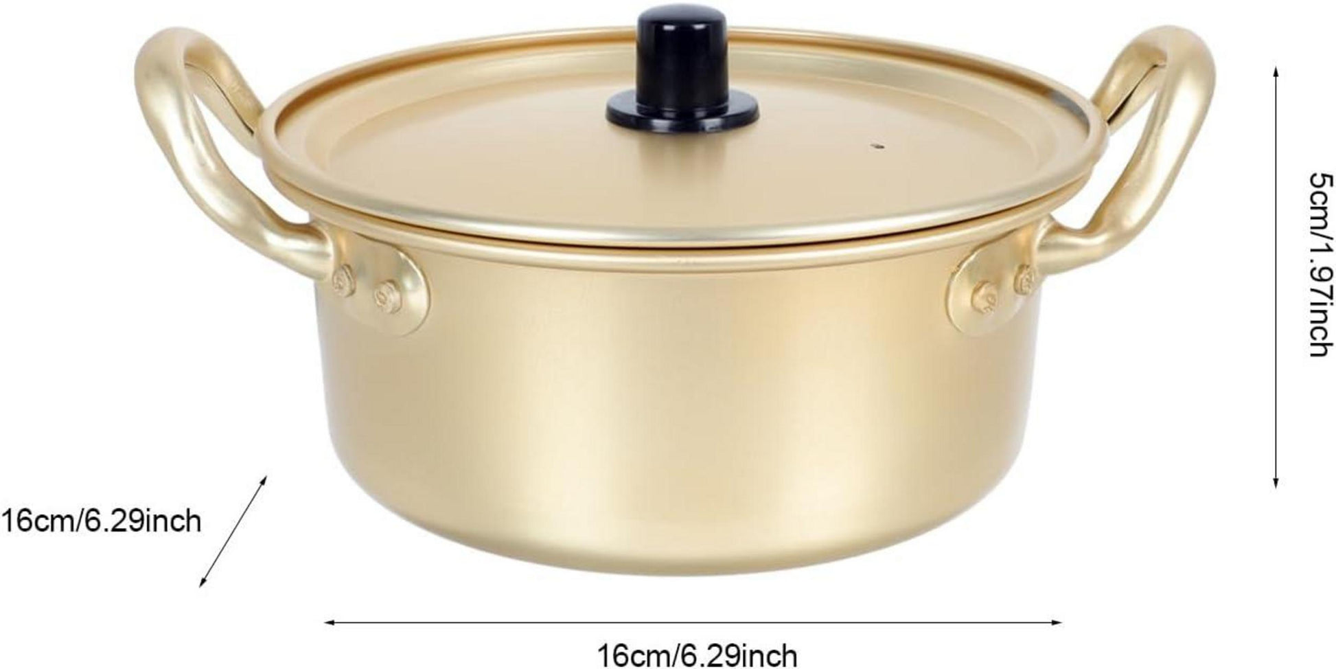 Koreanischer Ramen Nudeltopf mit Stäbchen und Löffel Aluminium Hot Pot