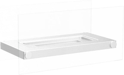 Tragbarer Bio Ethanol Kamin Tischfeuer Silber 34x16,5x16cm