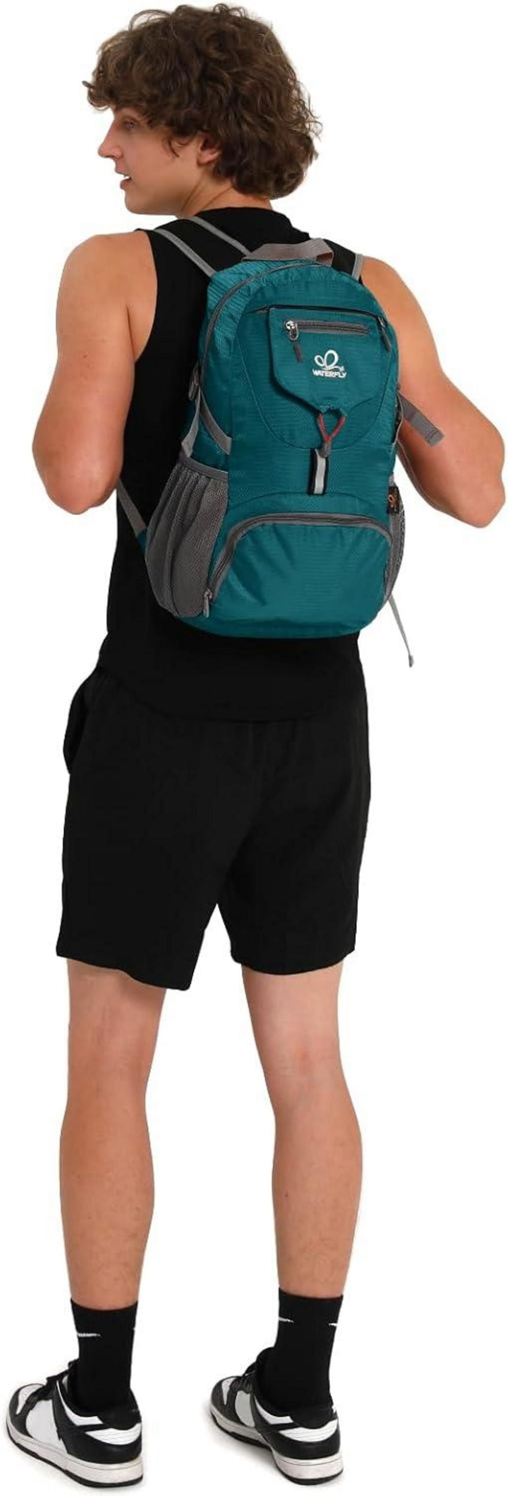 Ultraleichter Faltbarer 20L Rucksack Grün mit Fronttasche