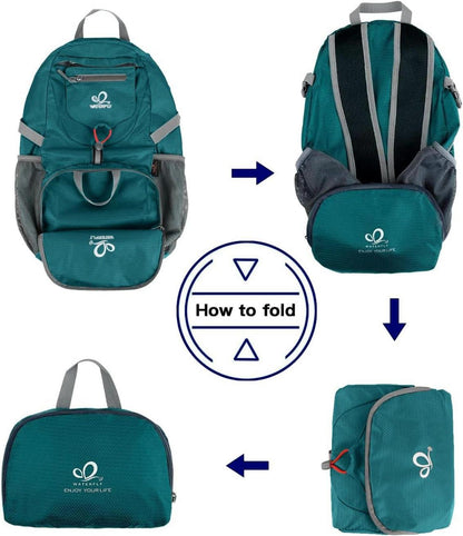 Ultraleicht Faltbarer Rucksack 20L: Leichter Outdoor Trekking Daypack