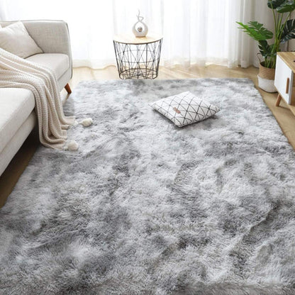Shaggy Teppich Grau Weiß 200x300cm - Weicher Wohnzimmerteppich