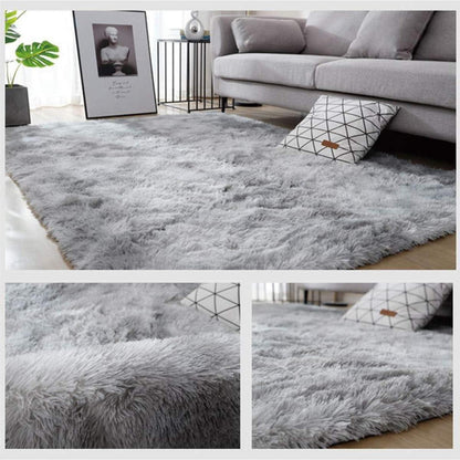Shaggy Teppich Grau/Weiß 200x250cm - Weich & Rutschfest