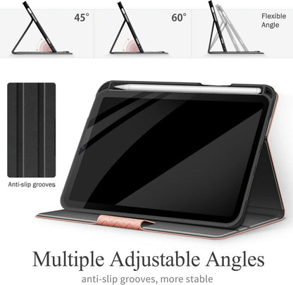 iPad Mini 6 2021 Hülle 8.3 Zoll Stand Cover Stifthalter Veganes Leder-Rosa