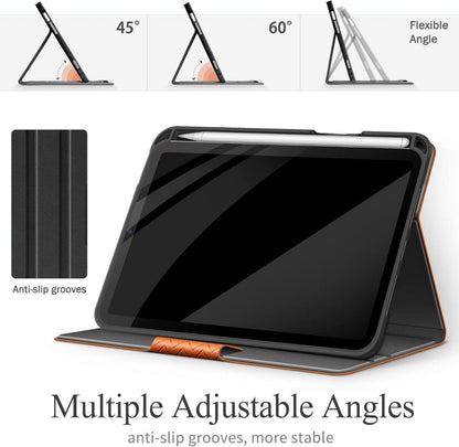AUAUA iPad Mini 6 2021 Hülle 8.3 Zoll Stand Cover Braun Veganes Leder
