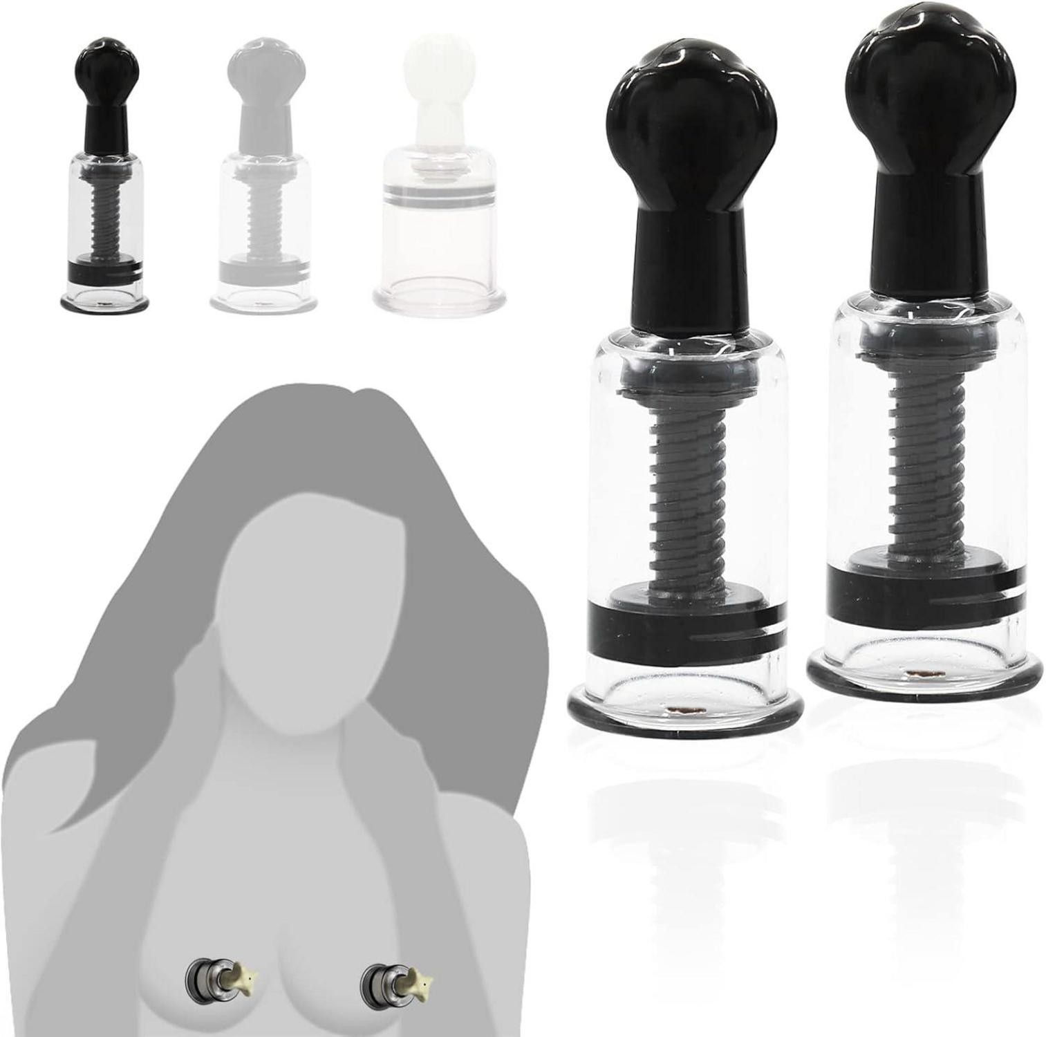 Extra starker Nippelsauger für Bruststimulation 3 Größen Transparent