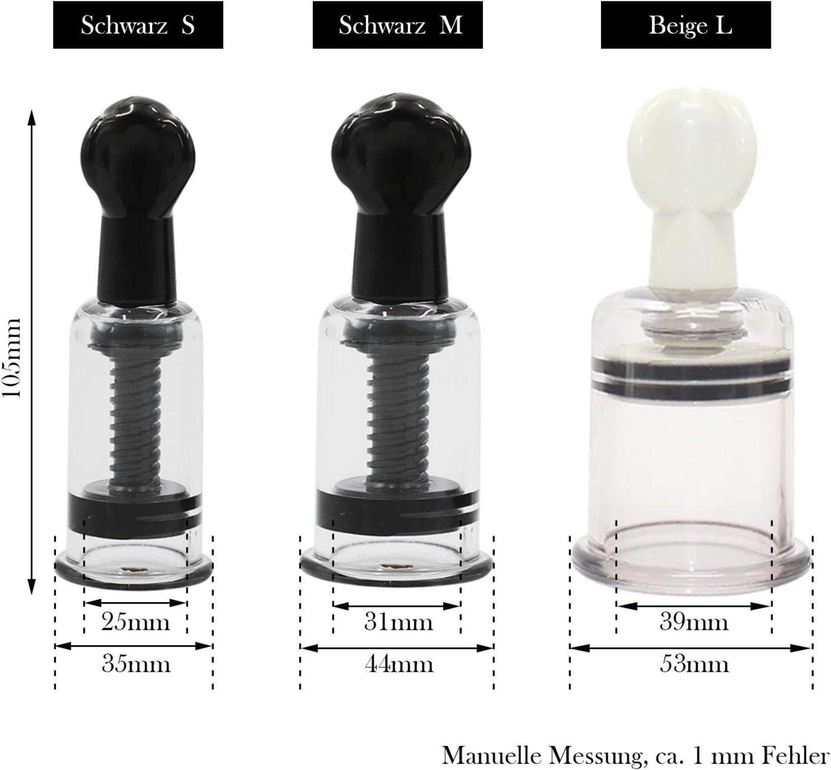 Extra starker Nippelsauger für Bruststimulation 3 Größen Transparent