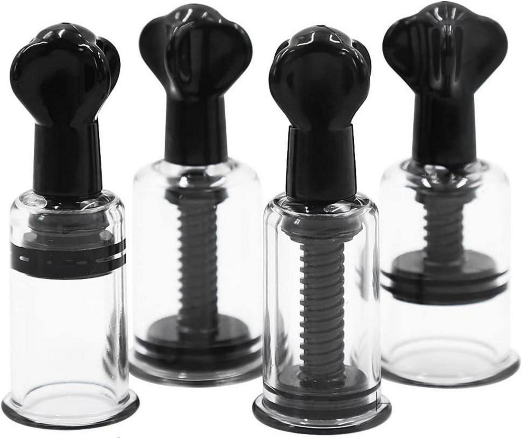 Extra starker Nippelsauger-3 Größen Brust Sauger Stimulation Schwarz φ2,5cm