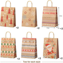 Weihnachts Kraft Geschenktaschen 12 Stück mit