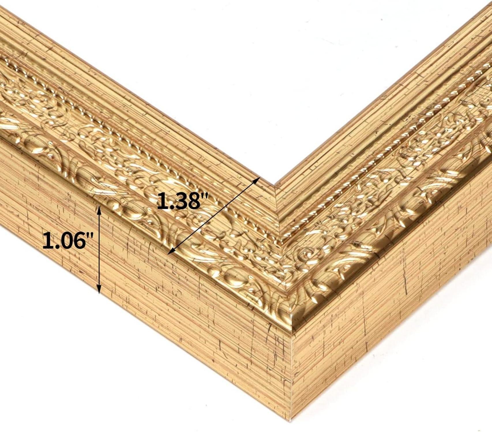 Goldene Vintage Bilderrahmen 13x18 cm 2er Set mit Echtglas