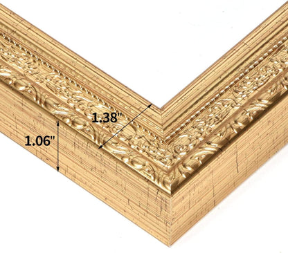 Goldene Vintage Bilderrahmen 13x18 cm 2er Set mit Echtglas