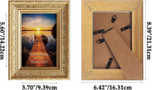 Goldener Vintage Bilderrahmen 10x15 cm 2er Set mit Echtglas