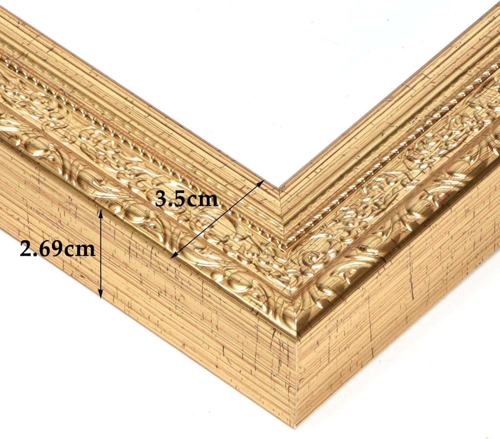 Bilderrahmen 10x15 cm Vintage Gold 2er Set Echtglas Wohnzimmer Schlafzimmer Büro