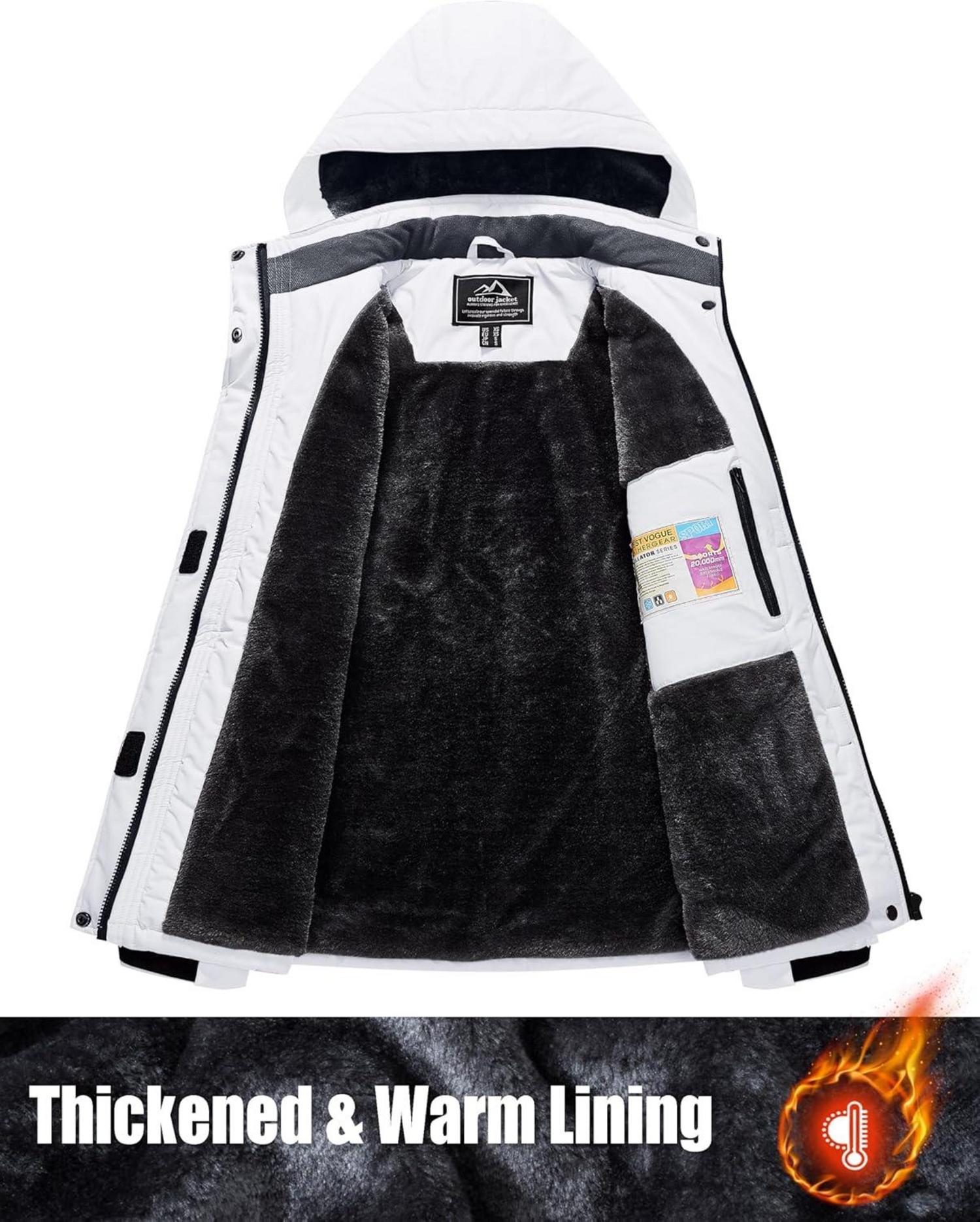 Damen Winterjacke Softshell Ski Jacke Wasserabweisend Fleece