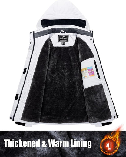 Winterjacke Damen Softshell Outdoor Ski Jacke Fleece