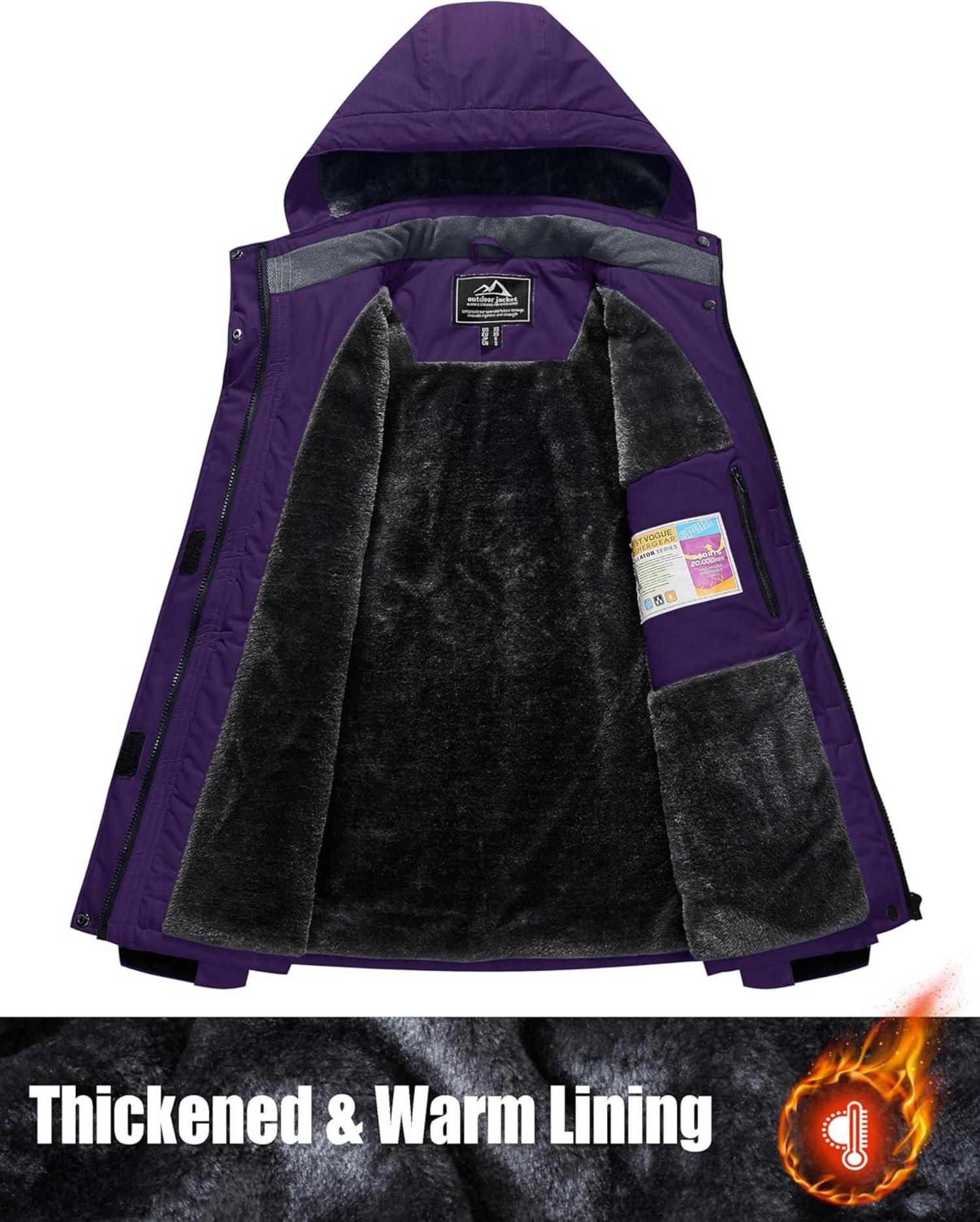 Damen Winterjacke Softshell Outdoor Ski Fleece gefüttert