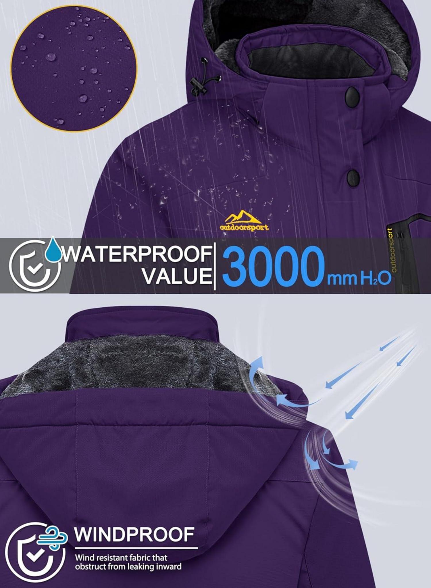 Winterjacke Damen Softshell Funktionsjacke Outdoor Ski Fleece