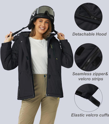 Damen Softshell Jacke Ski Outdoor Wander Trekking Schwarz