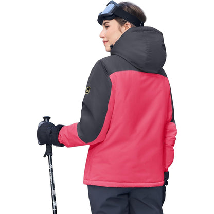 Damen Skijacke Winterjacke mit Fleece – Rosa