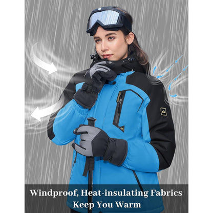 Damen Skijacke Winterjacke mit Fleece – Wasserdicht & Winddicht