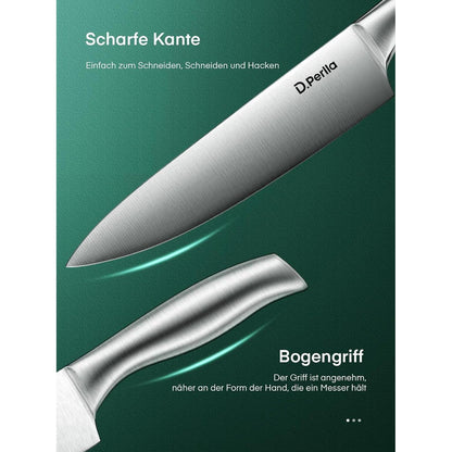 Premium Messerblock mit Messer Holzgriff Messer Set 16-TLG