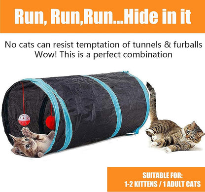 Speedy Panther Katzenspielzeug Set mit Tunnel & interaktivem Spielzeug