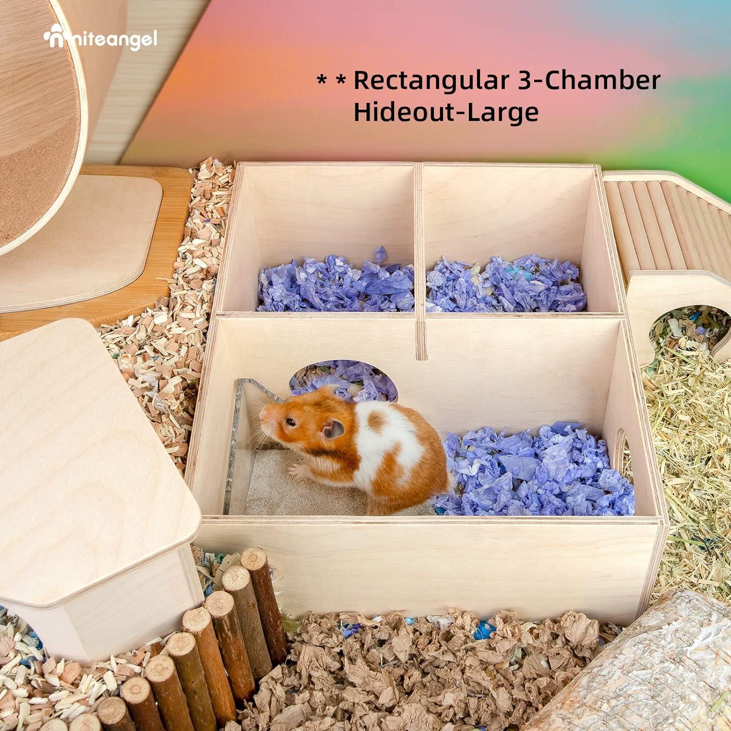Niteangel Kleintiersandbad-Box Acryl Sandbad für Hamster Mäuse Gerbils Transparent