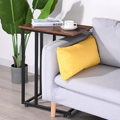 Beistelltisch C-Form Kleiner Sofatisch Kaffeetisch 49x33x68 cm Vintage