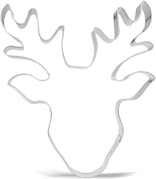 Weihnachts-Ausstechform Rentiergesicht 12,7cm groß Edelstahl