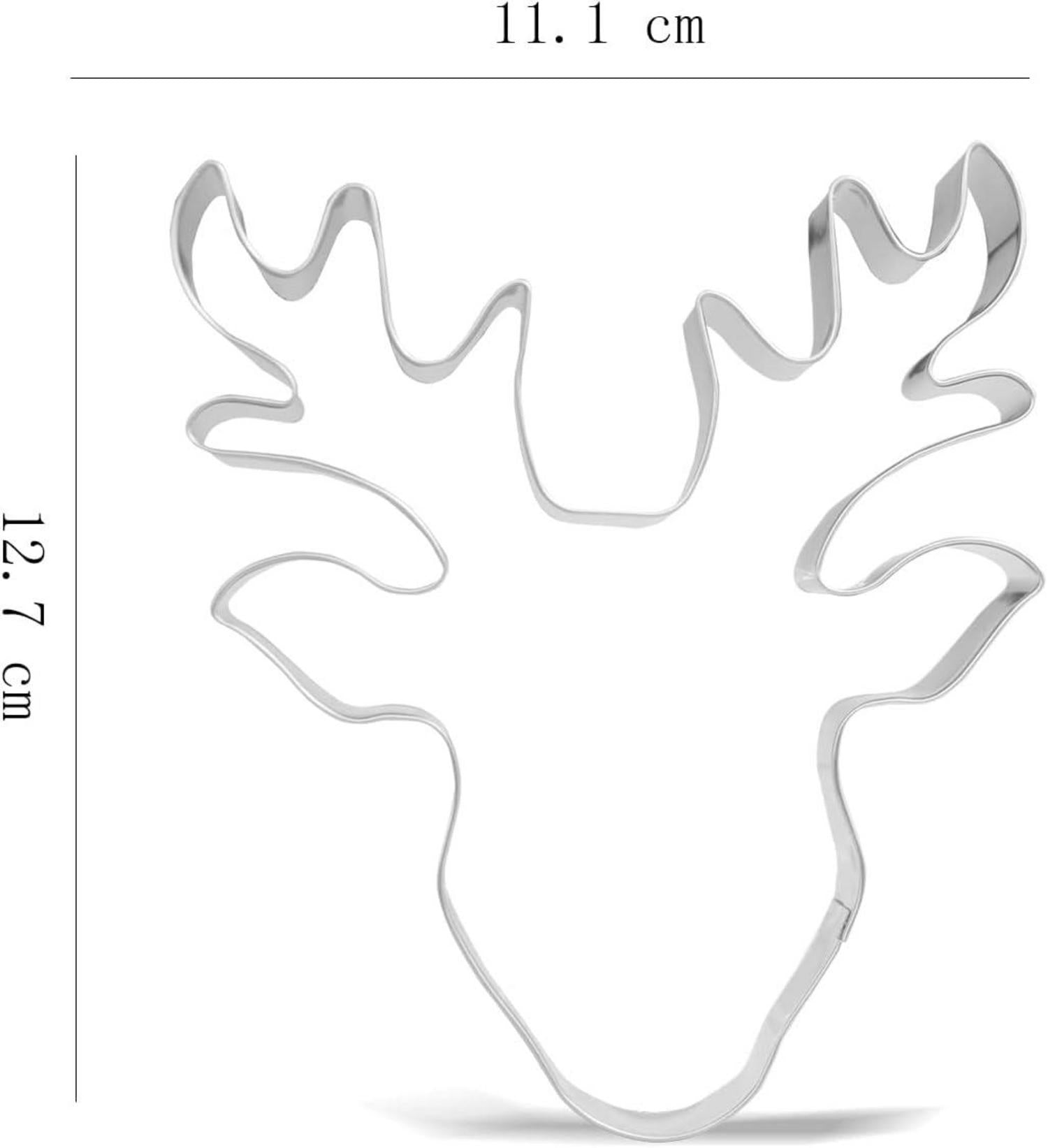 Rentiergesicht Ausstechform 12,7 cm groß Edelstahl für