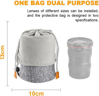 Neopren Objektivtasche für Kameraobjektive Schutz Polsterung 10*18cm