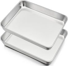 Edelstahl Backblech 2er Set 31x24cm Auflaufform Ofenform Tiefes