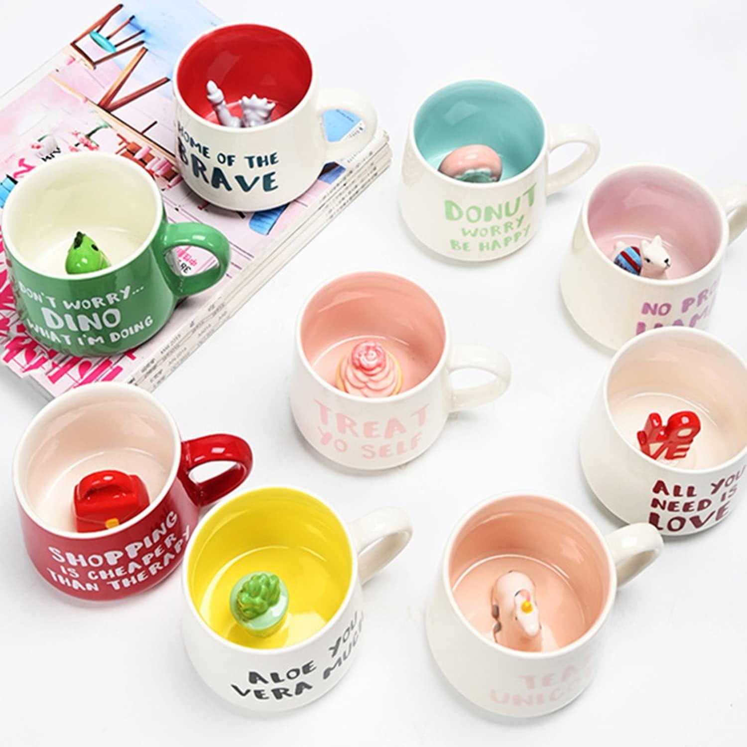 Alpaka Tasse lustig 3D Tier Keramik Tee Kaffee Geschenk 350 ml große