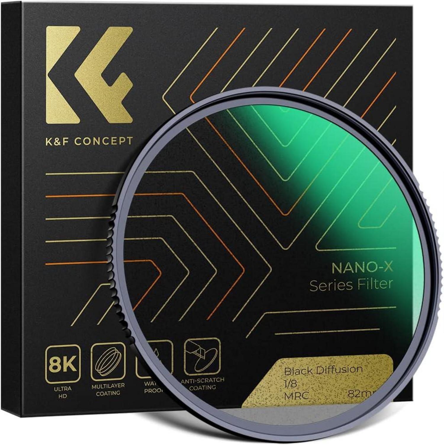 Nano-X Black-Mist 1/8 Filter 43mm Optisches Glas 28x Nano-Beschichtung