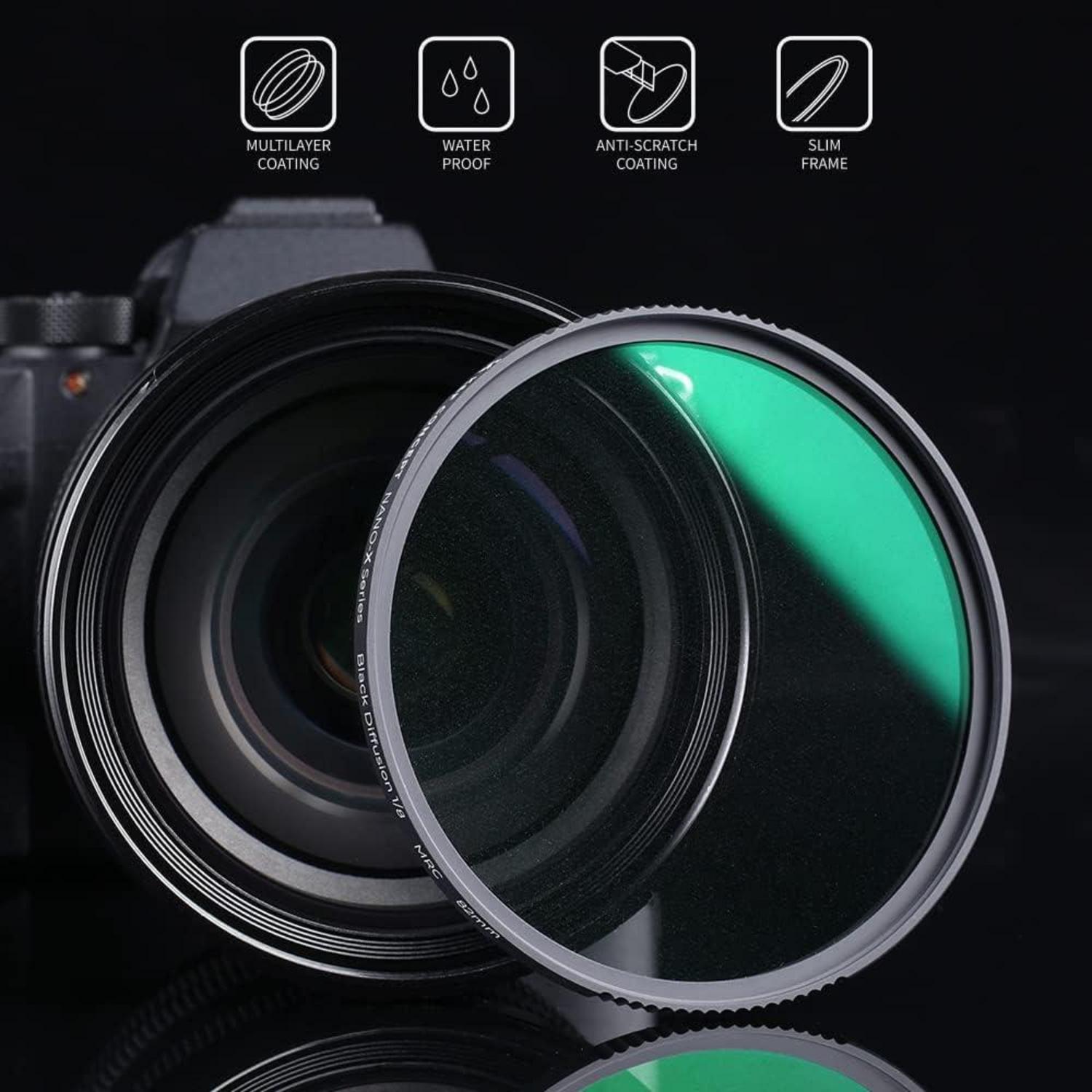 Nano-X Black Mist 1/8 Filter 43mm Optisches Glas 28x Nano-Beschichtung