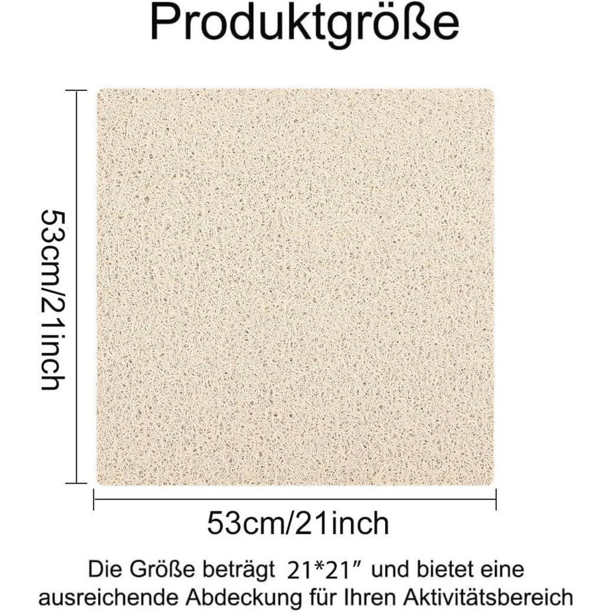 Rutschfeste Duschmatte 53x53 cm - Schnelltrocknend & Anti-Schimmel